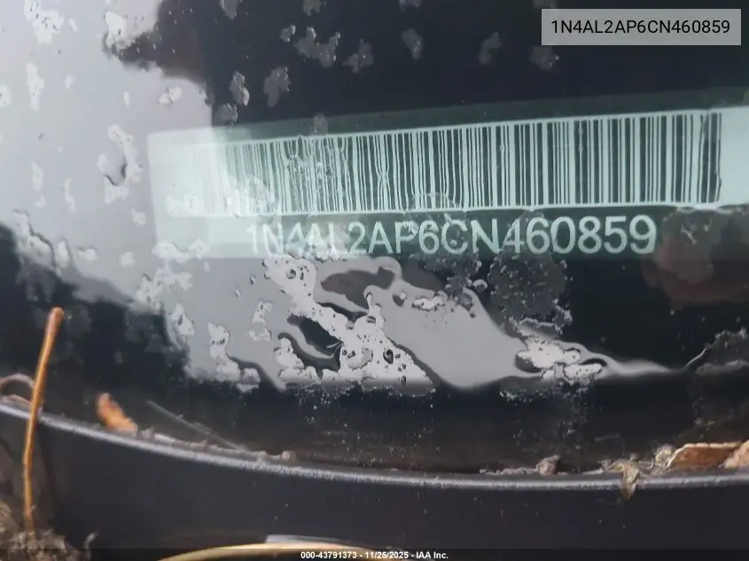 1N4AL2AP6CN460859 2012 Nissan Altima 2.5 S