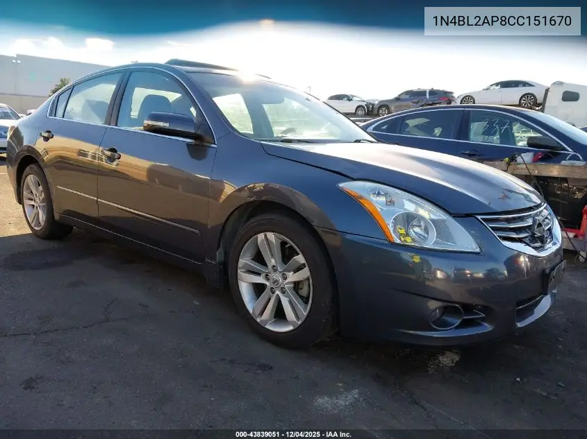 1N4BL2AP8CC151670 2012 Nissan Altima 3.5 Sr