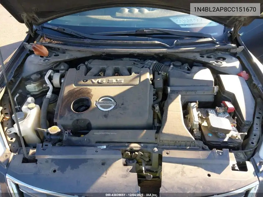 1N4BL2AP8CC151670 2012 Nissan Altima 3.5 Sr