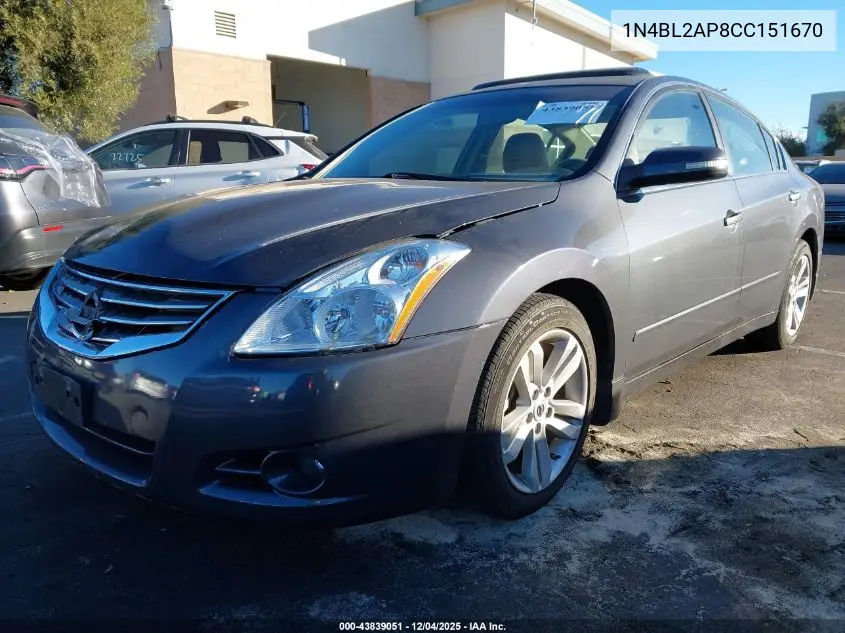 1N4BL2AP8CC151670 2012 Nissan Altima 3.5 Sr