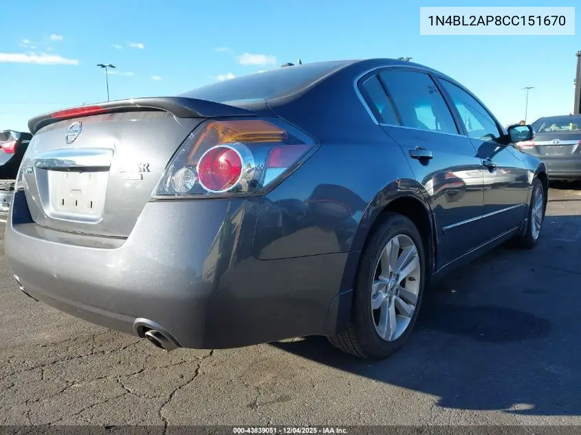 1N4BL2AP8CC151670 2012 Nissan Altima 3.5 Sr