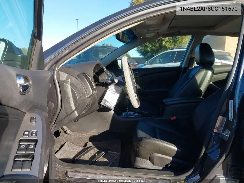 1N4BL2AP8CC151670 2012 Nissan Altima 3.5 Sr
