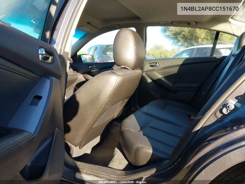 1N4BL2AP8CC151670 2012 Nissan Altima 3.5 Sr