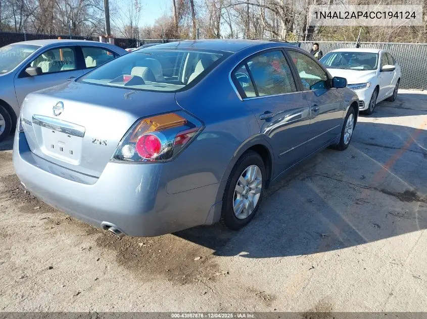 1N4AL2AP4CC194124 2012 Nissan Altima 2.5 S