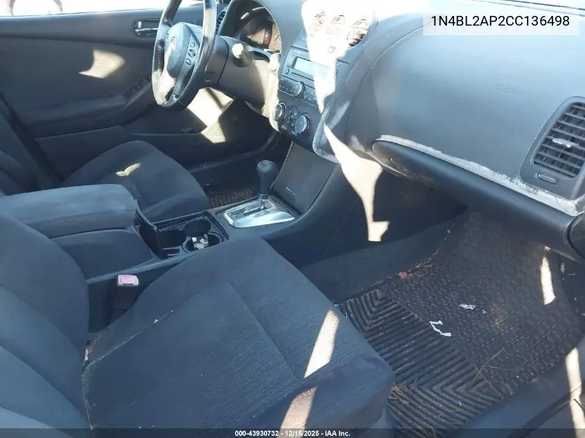 1N4BL2AP2CC136498 2012 Nissan Altima 3.5 Sr