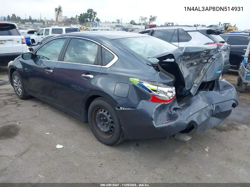 1N4AL3AP8DN514931 2013 Nissan Altima 2.5 S