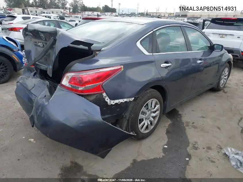 1N4AL3AP8DN514931 2013 Nissan Altima 2.5 S
