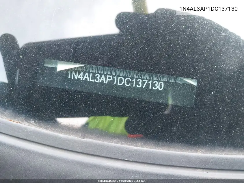 1N4AL3AP1DC137130 2013 Nissan Altima 2.5 Sv