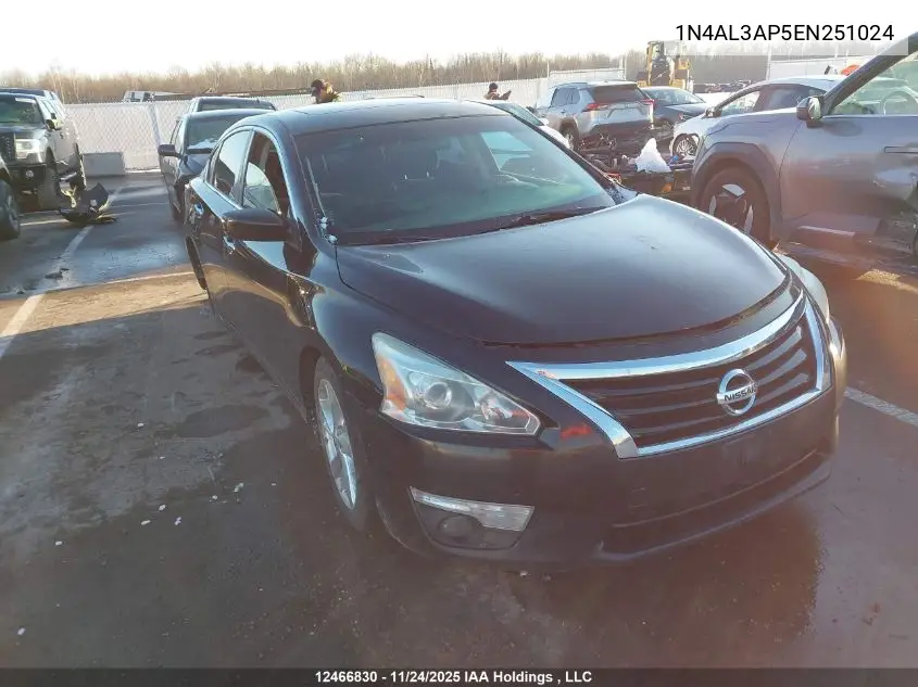 1N4AL3AP5EN251024 2014 Nissan Altima 2.5/S/Sv/Sl