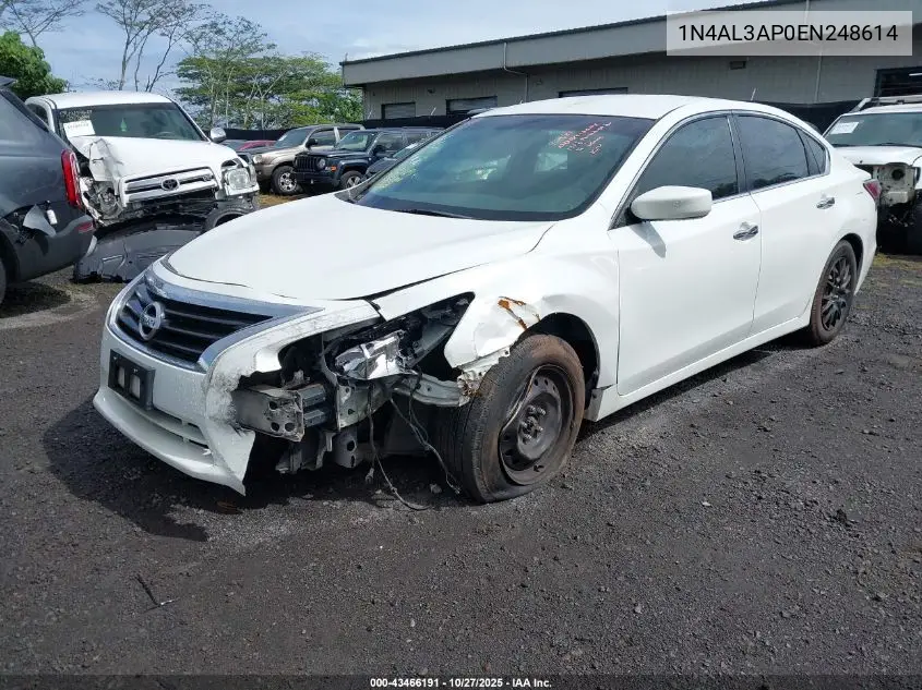 1N4AL3AP0EN248614 2014 Nissan Altima 2.5 S