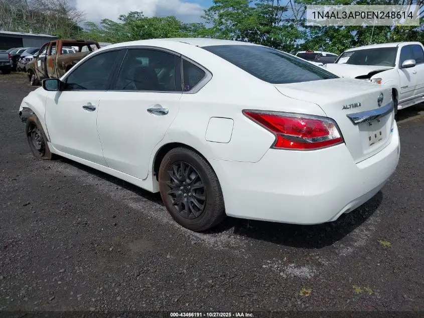 1N4AL3AP0EN248614 2014 Nissan Altima 2.5 S