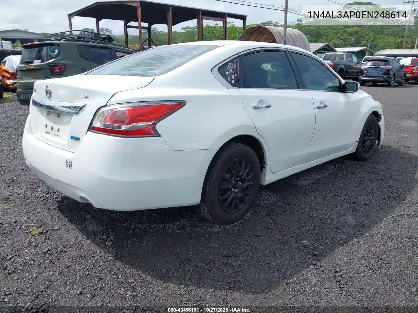 1N4AL3AP0EN248614 2014 Nissan Altima 2.5 S