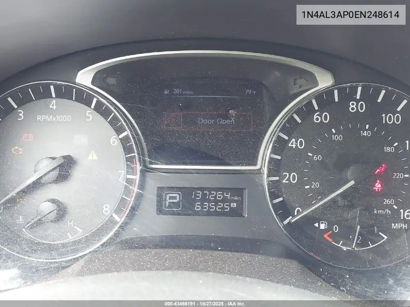 1N4AL3AP0EN248614 2014 Nissan Altima 2.5 S
