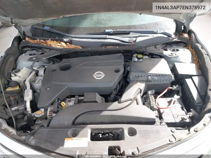 1N4AL3AP7EN378972 2014 Nissan Altima 2.5/2.5 S/2.5 Sl/2.5 Sv