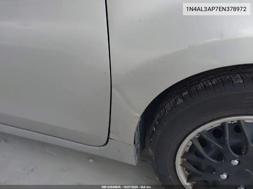 1N4AL3AP7EN378972 2014 Nissan Altima 2.5/2.5 S/2.5 Sl/2.5 Sv