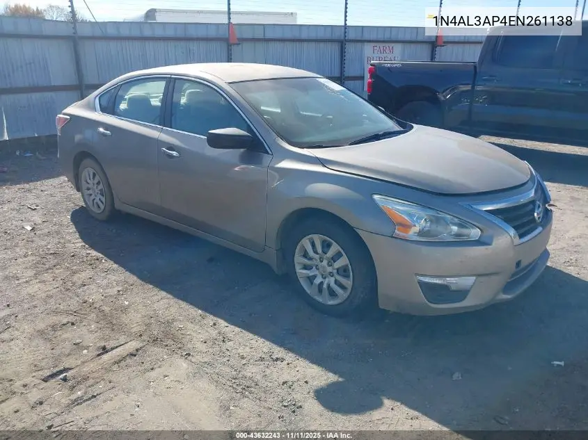 1N4AL3AP4EN261138 2014 Nissan Altima 2.5 S