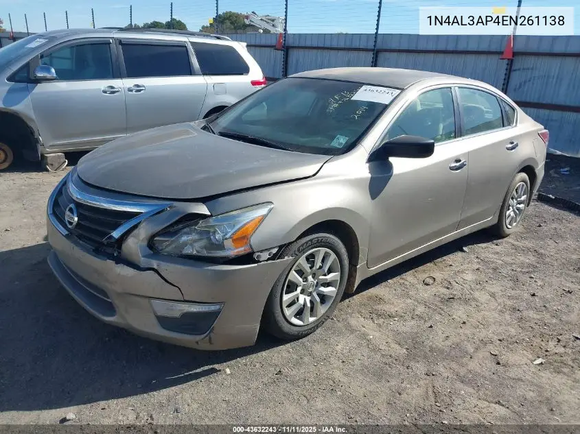 1N4AL3AP4EN261138 2014 Nissan Altima 2.5 S