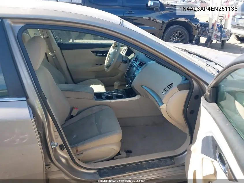 1N4AL3AP4EN261138 2014 Nissan Altima 2.5 S