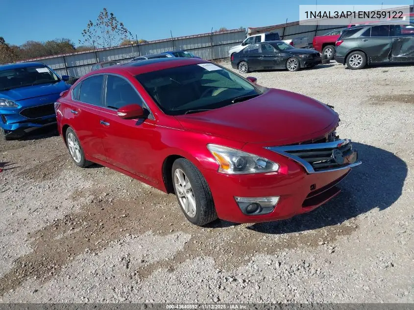 1N4AL3AP1EN259122 2014 Nissan Altima 2.5 Sl