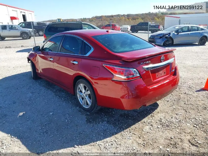 1N4AL3AP1EN259122 2014 Nissan Altima 2.5 Sl