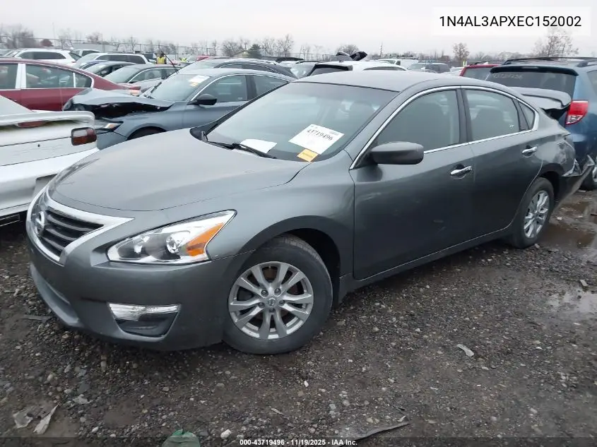 1N4AL3APXEC152002 2014 Nissan Altima 2.5 S