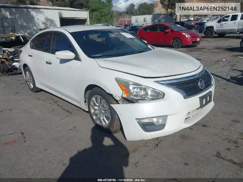 1N4AL3AP6EN252148 2014 Nissan Altima 2.5 S