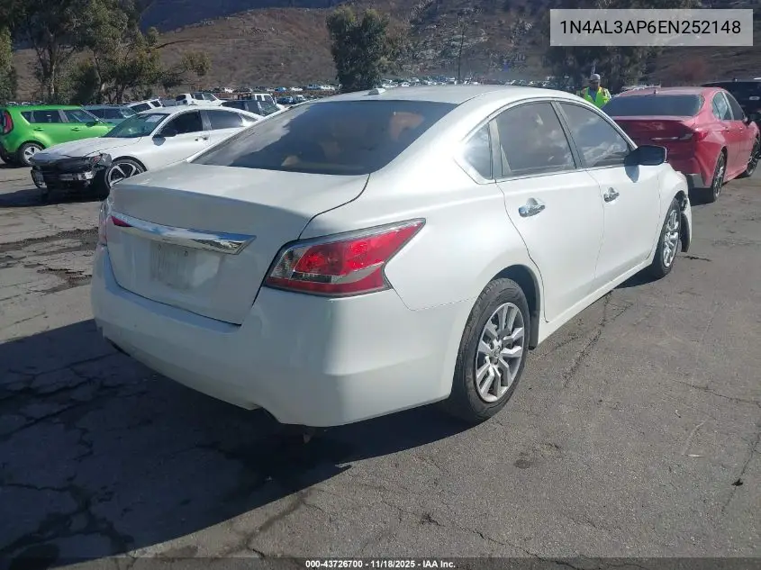 1N4AL3AP6EN252148 2014 Nissan Altima 2.5 S