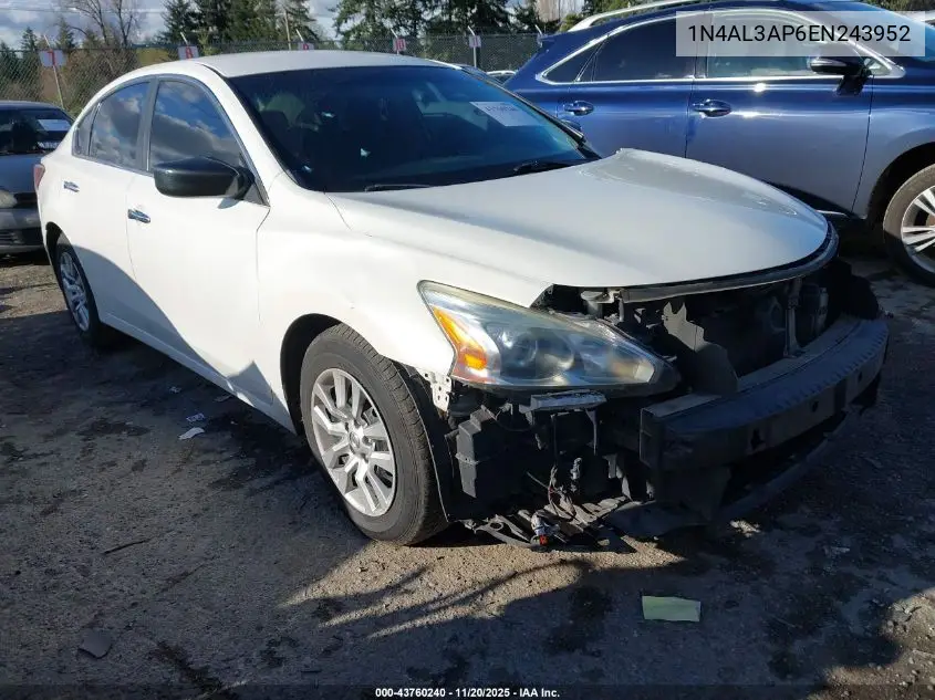 1N4AL3AP6EN243952 2014 Nissan Altima 2.5 S