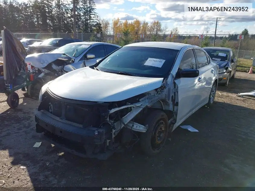 1N4AL3AP6EN243952 2014 Nissan Altima 2.5 S