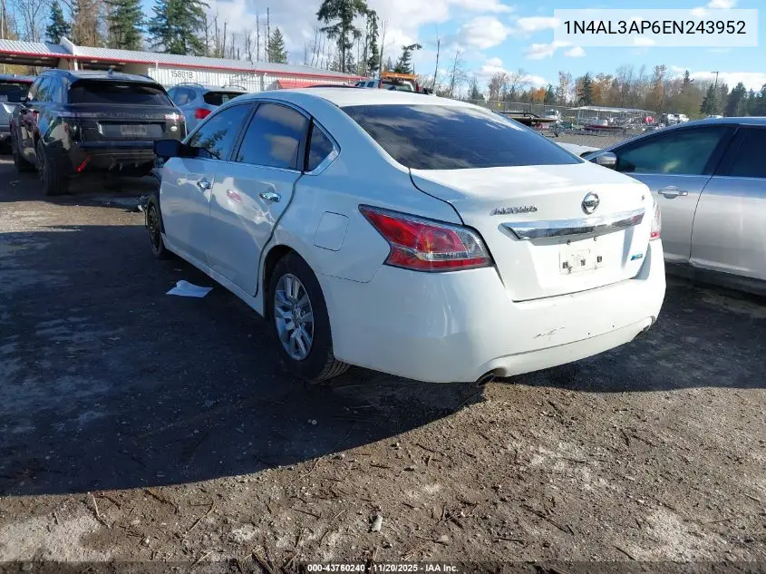 1N4AL3AP6EN243952 2014 Nissan Altima 2.5 S