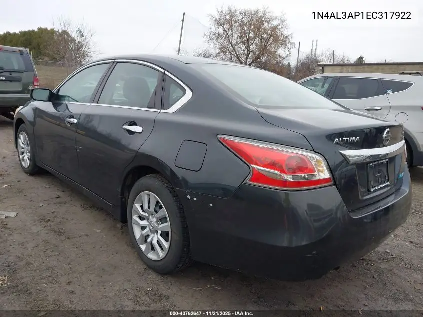 1N4AL3AP1EC317922 2014 Nissan Altima 2.5 S