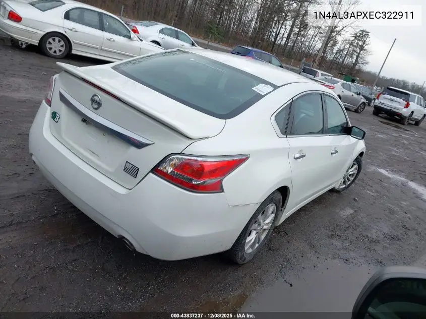1N4AL3APXEC322911 2014 Nissan Altima 2.5 S