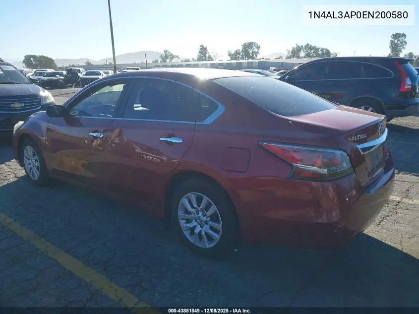 1N4AL3AP0EN200580 2014 Nissan Altima 2.5 S
