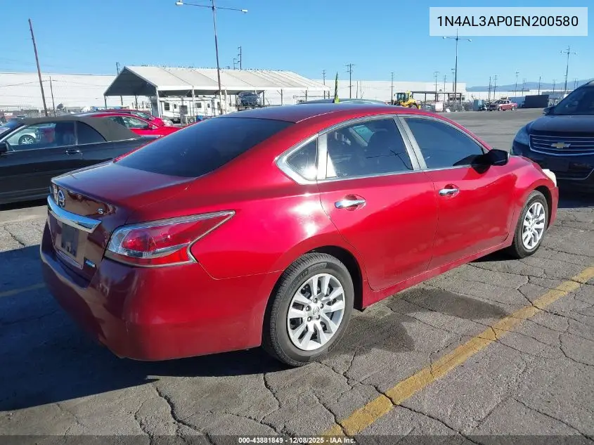 1N4AL3AP0EN200580 2014 Nissan Altima 2.5 S