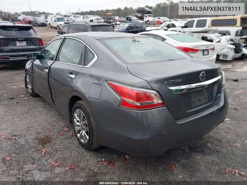 1N4AL3APXEN378111 2014 Nissan Altima 2.5/2.5 S/2.5 Sl/2.5 Sv
