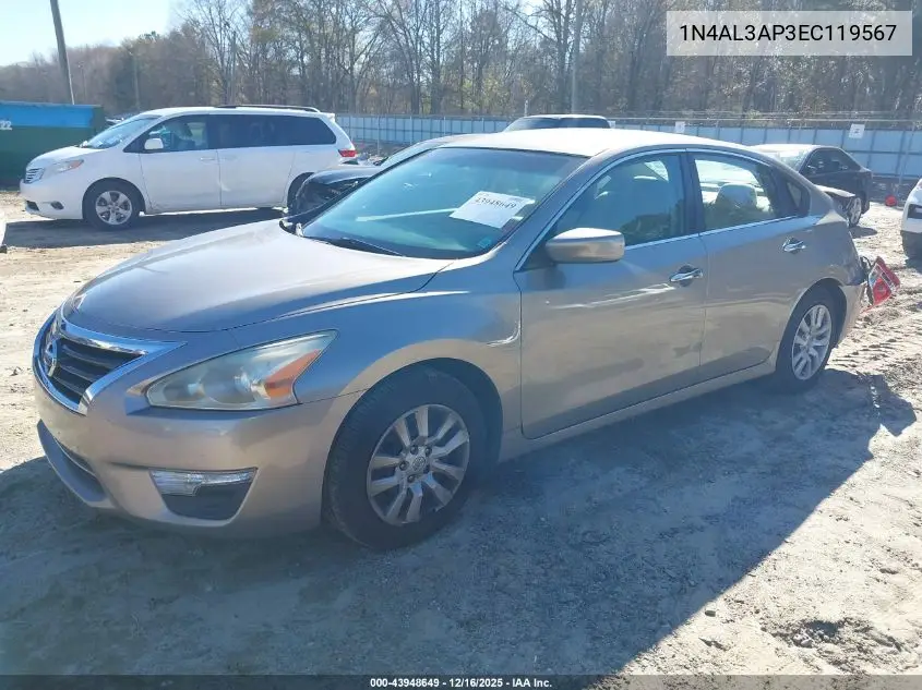 1N4AL3AP3EC119567 2014 Nissan Altima 2.5 S