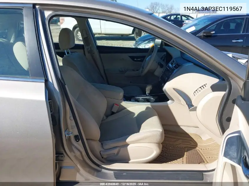 1N4AL3AP3EC119567 2014 Nissan Altima 2.5 S