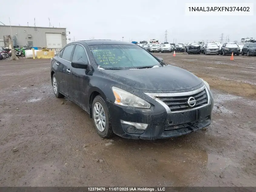 1N4AL3APXFN374402 2015 Nissan Altima 2.5/2.5 S/2.5 Sl/2.5 Sv