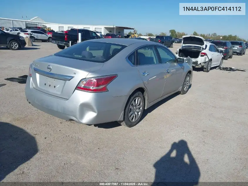 1N4AL3AP0FC414112 2015 Nissan Altima 2.5 S