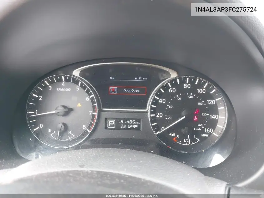 1N4AL3AP3FC275724 2015 Nissan Altima 2.5/2.5 S/2.5 Sl/2.5 Sv