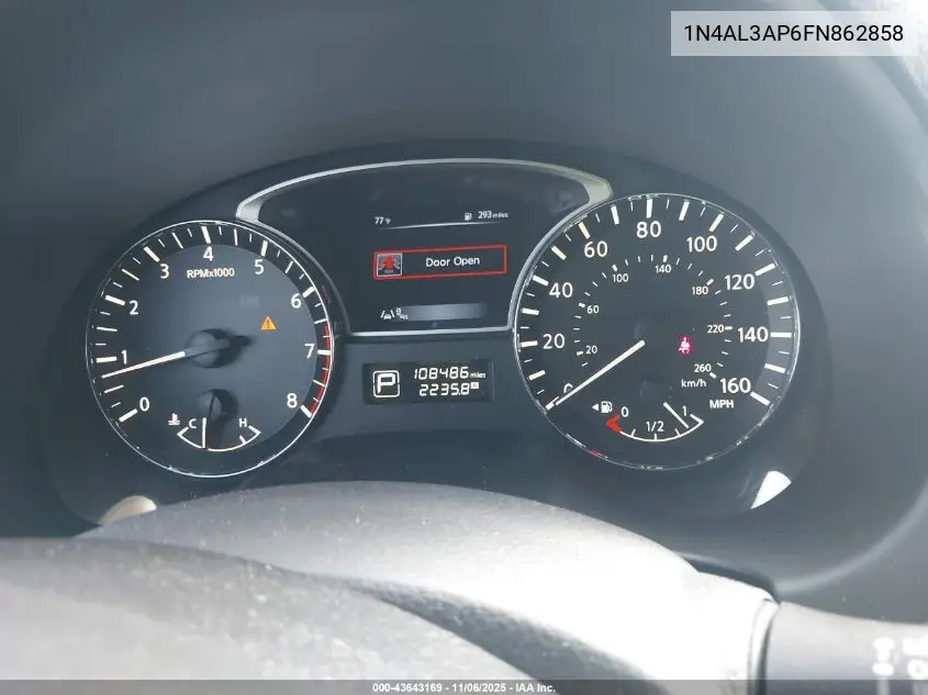 1N4AL3AP6FN862858 2015 Nissan Altima 2.5 Sl