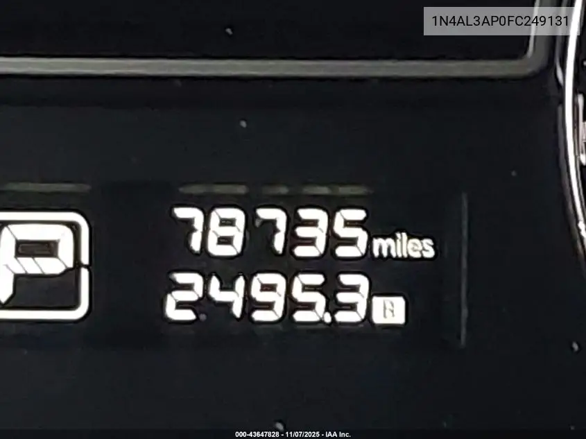 1N4AL3AP0FC249131 2015 Nissan Altima 2.5 S