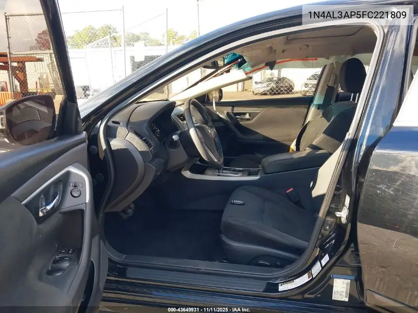 1N4AL3AP5FC221809 2015 Nissan Altima 2.5 Sv