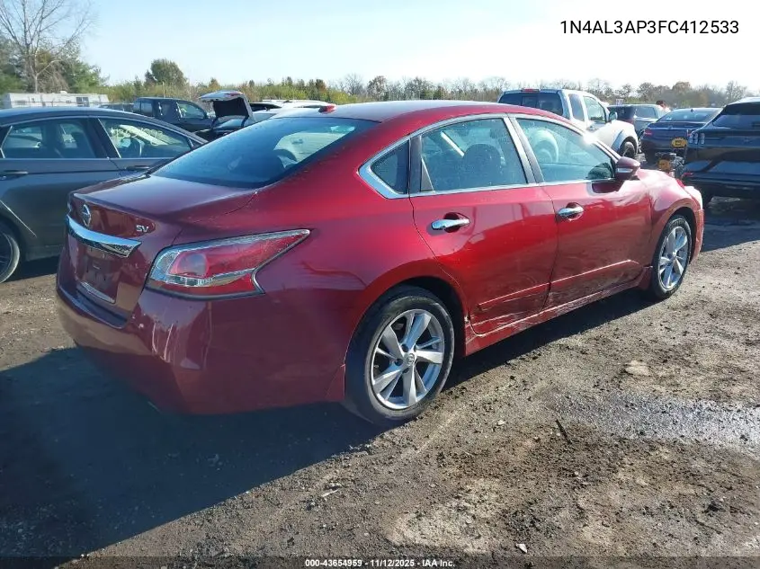 1N4AL3AP3FC412533 2015 Nissan Altima 2.5 Sv