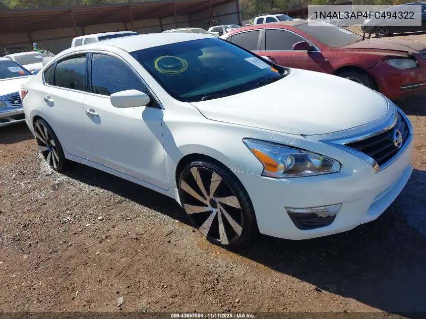 1N4AL3AP4FC494322 2015 Nissan Altima 2.5/2.5 S/2.5 Sl/2.5 Sv