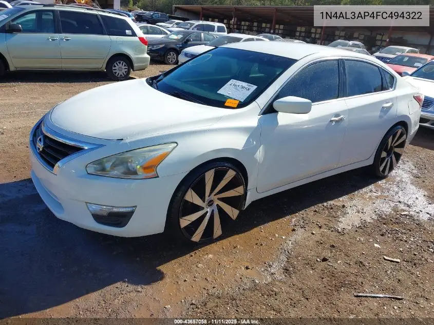 1N4AL3AP4FC494322 2015 Nissan Altima 2.5/2.5 S/2.5 Sl/2.5 Sv