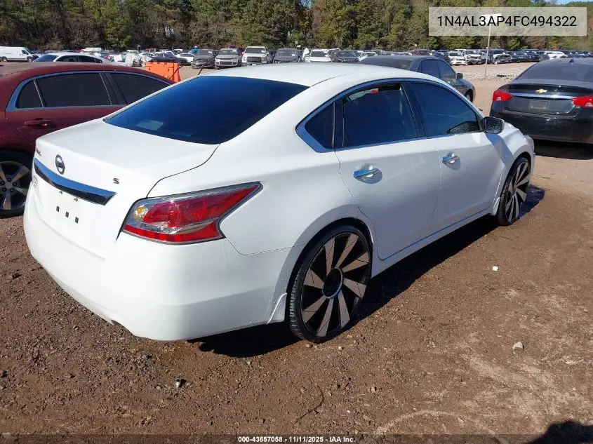 1N4AL3AP4FC494322 2015 Nissan Altima 2.5/2.5 S/2.5 Sl/2.5 Sv