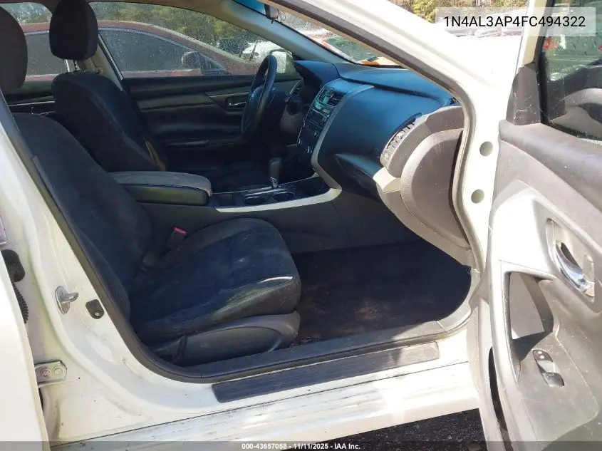 1N4AL3AP4FC494322 2015 Nissan Altima 2.5/2.5 S/2.5 Sl/2.5 Sv