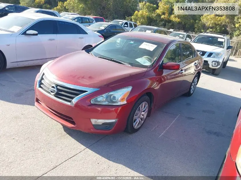 1N4AL3APXFN353808 2015 Nissan Altima 2.5 S