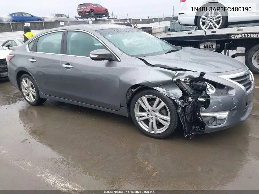 1N4BL3AP3FC480190 2015 Nissan Altima 3.5 S/3.5 Sl/3.5 Sv